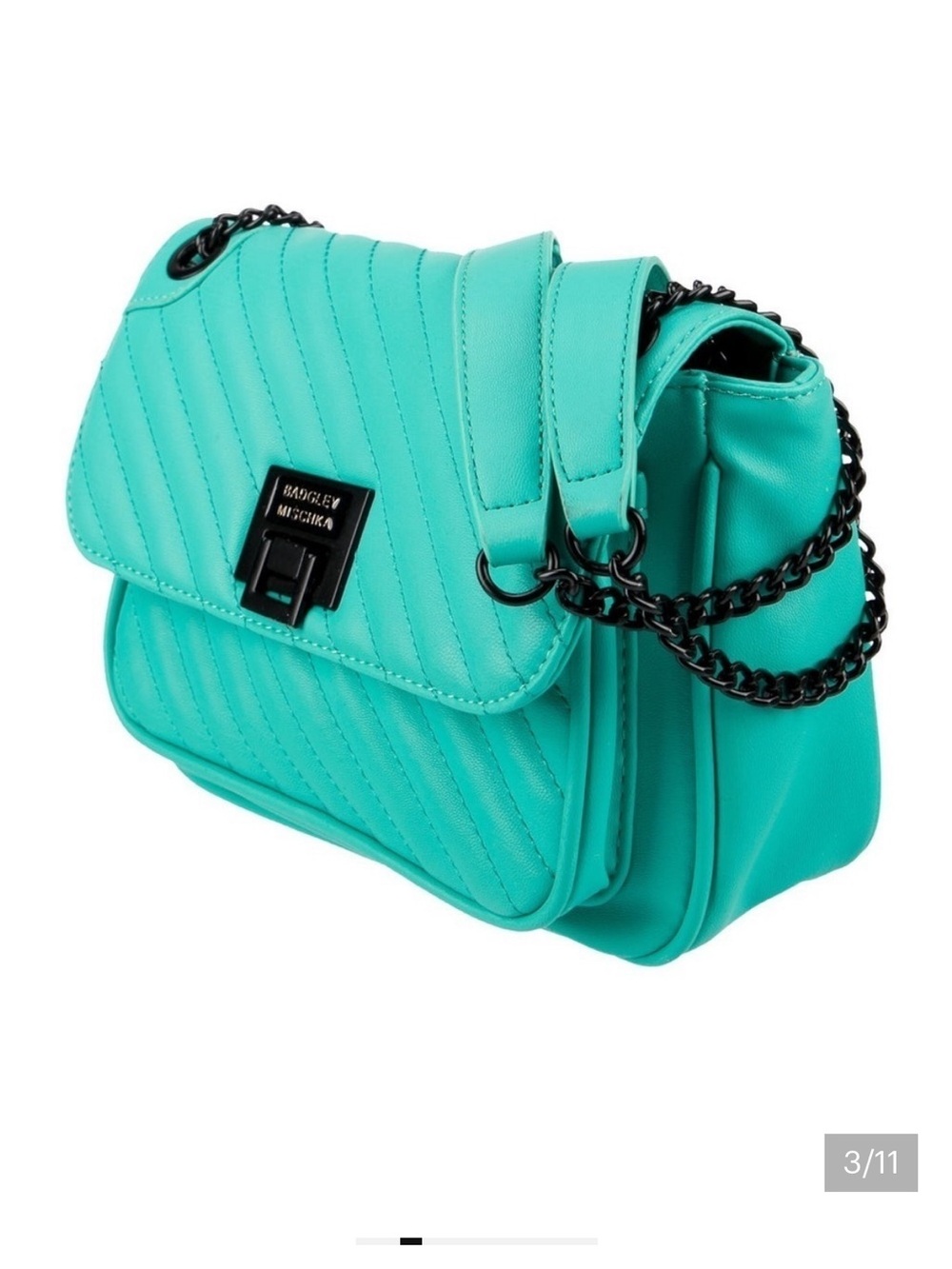 Badgley Mischka Turquoise multi way crossbody bag. New